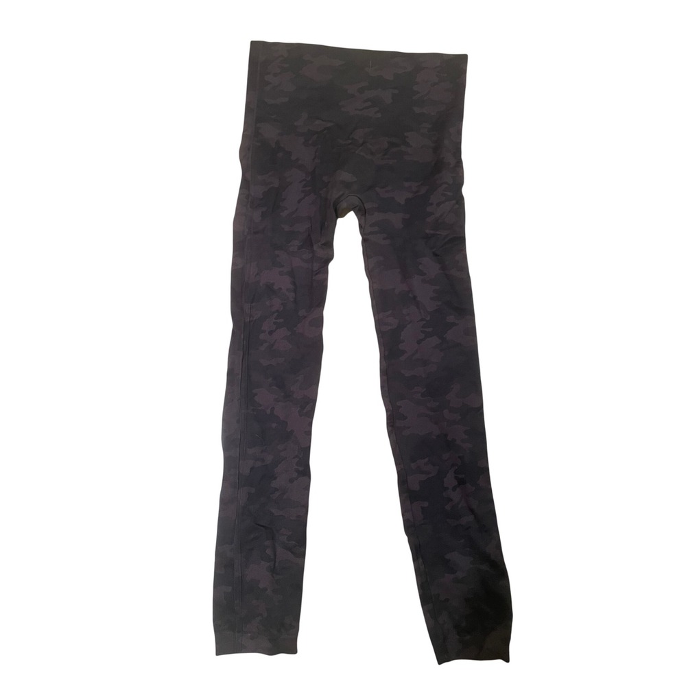 Spanx Look At Me Now Seamless Leggings Camo Black Charcoal Women 1X Plus Size